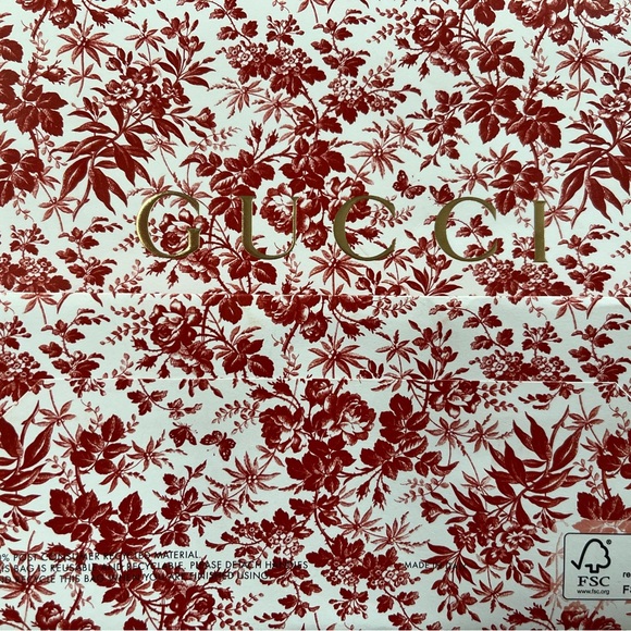 NIB 100% Auth Gucci 20ct Red and White Floral Stationery Set - Picture 10 of 10